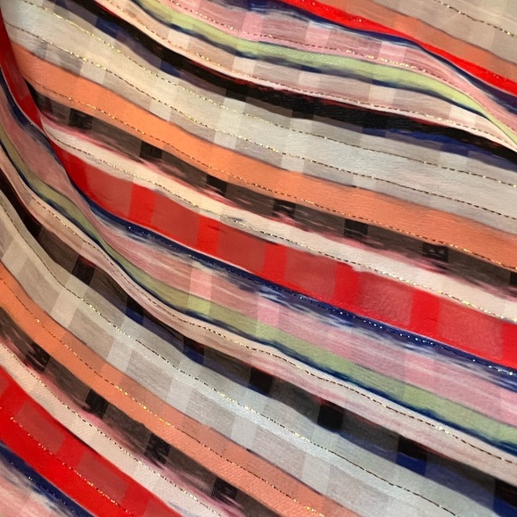 Milly Becca Watercolor Stripe Midi Dress - Picture 10 of 11